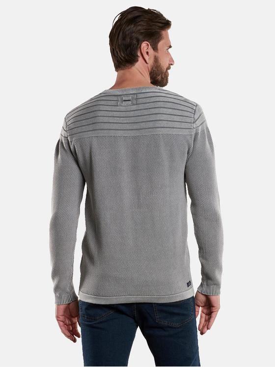 engbers Herren Pullover strukturiert Grau 34135