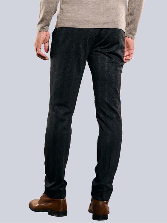 emilio adani Herren Anzug-Hose gemustert Grau 35387