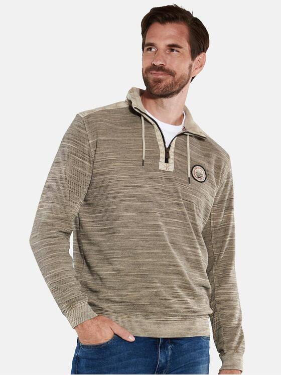 engbers Herren Sweatshirt gestreift Braun 35611