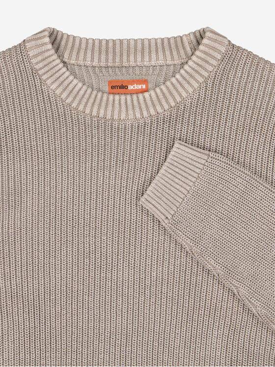 emilio adani Herren Pullover uni Beige 37786