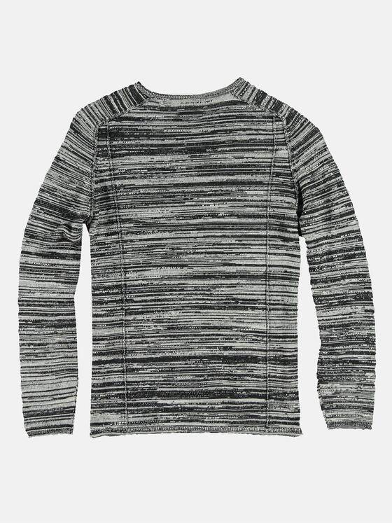emilio adani Herren Pullover rundhals gestreift Grau 32097