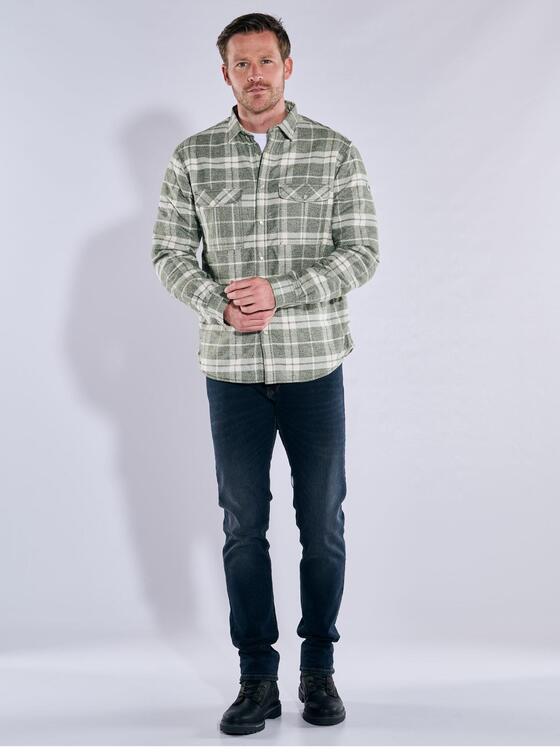 engbers Herren Overshirt kariert Khaki 37217