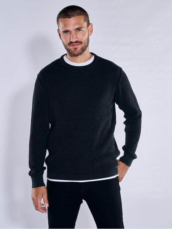 emilio adani Herren Pullover strukturiert Anthrazit 37323