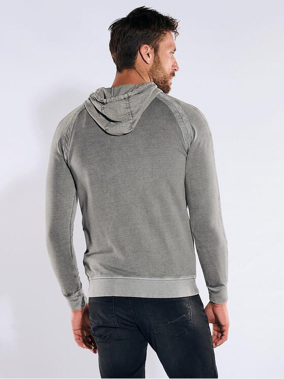 emilio adani Herren Pullover mit Kapuze Grau 36888