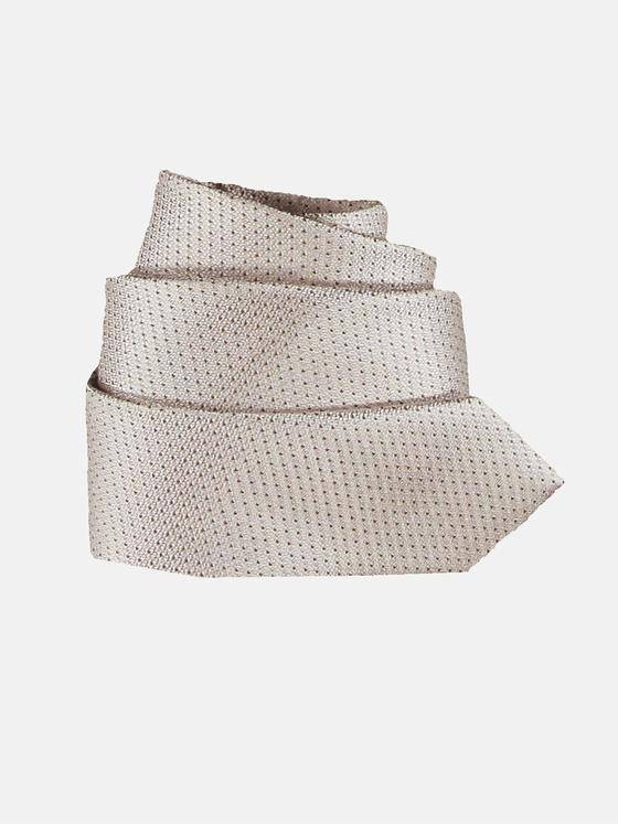 emilio adani Herren Krawatte gemustert Beige 31414
