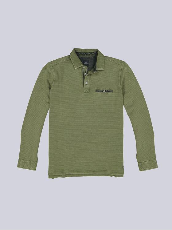 engbers Herren Langarm-Shirt mit Polo-Kragen Grün 36354