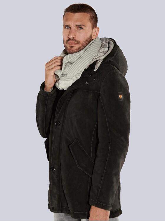 emilio adani Herren Lederparka Braun 35434
