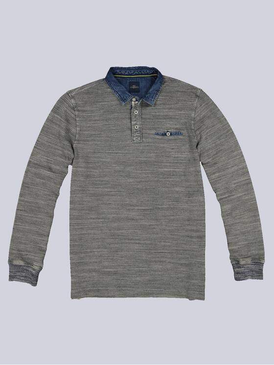 engbers Herren Langarm-Shirt Polo Grau 33396