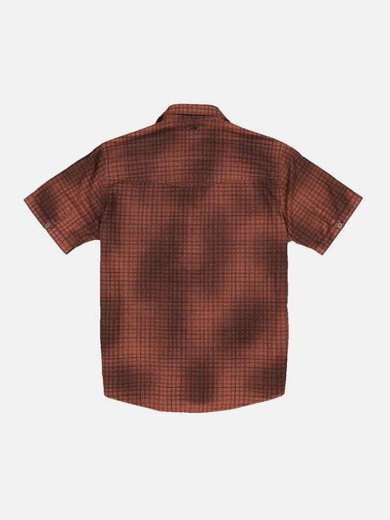 engbers Herren Kurzarm-Hemd gemustert Orange 34451