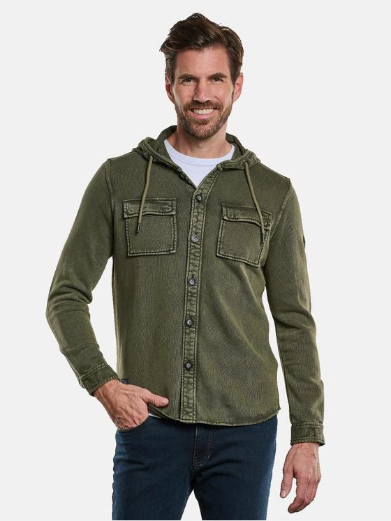 engbers Herren Sweatajcke mit Kapuze Grün 34127