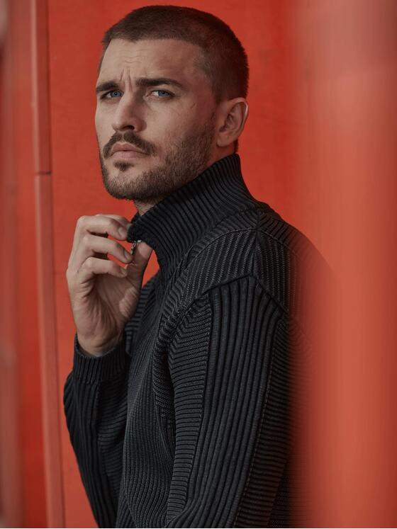 emilio adani Herren Strick-Cardigan Schwarz 32029