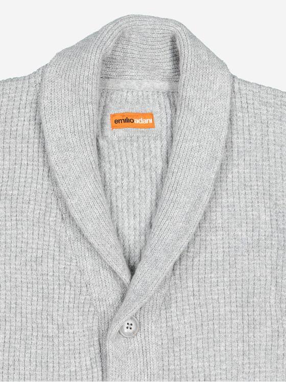 emilio adani Herren Strickjacke regular Grau 37981
