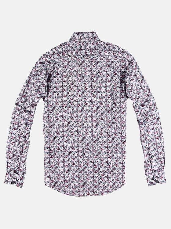 emilio adani Herren Bedrucktes Langarmhemd Rot 30814