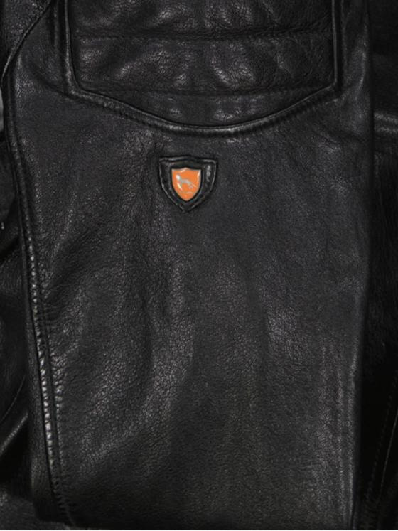 emilio adani Herren Lederjacke mit Sweat-Inlet Schwarz 34074