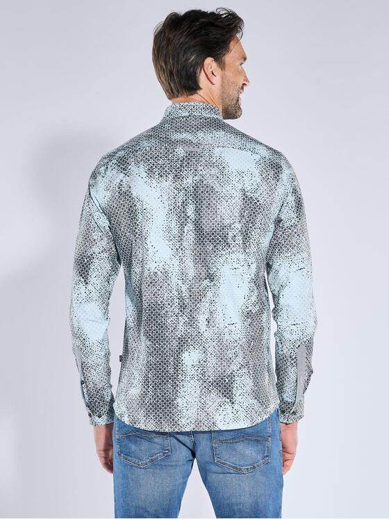 engbers Herren Langarm-Hemd gemustert Saphirblau 39242