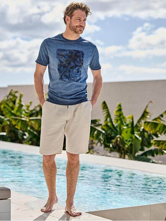 engbers Herren T-Shirt uni Saphirblau 38973