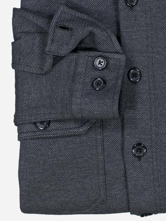 emilio adani Herren Overshirt slim fit Grau 37672