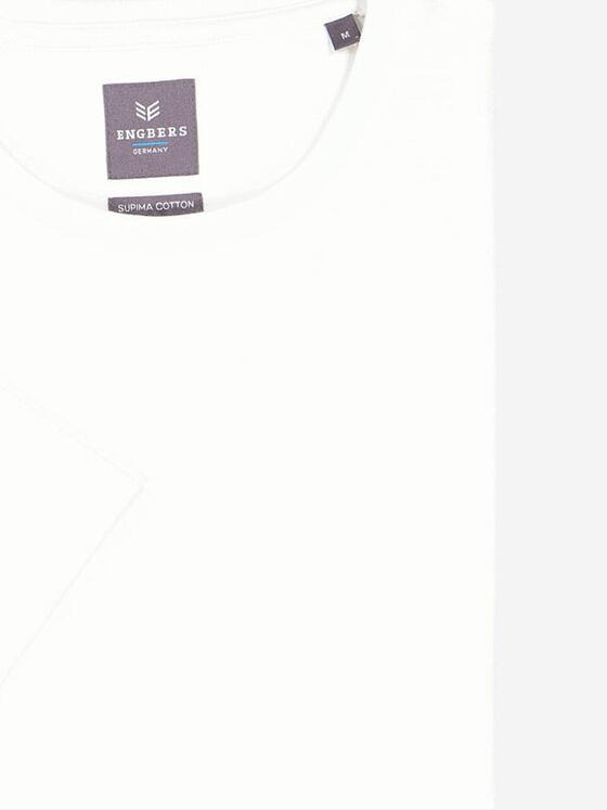 ENGBERS GERMANY Herren T-Shirt aus supima Baumwolle Reinweiss 36797