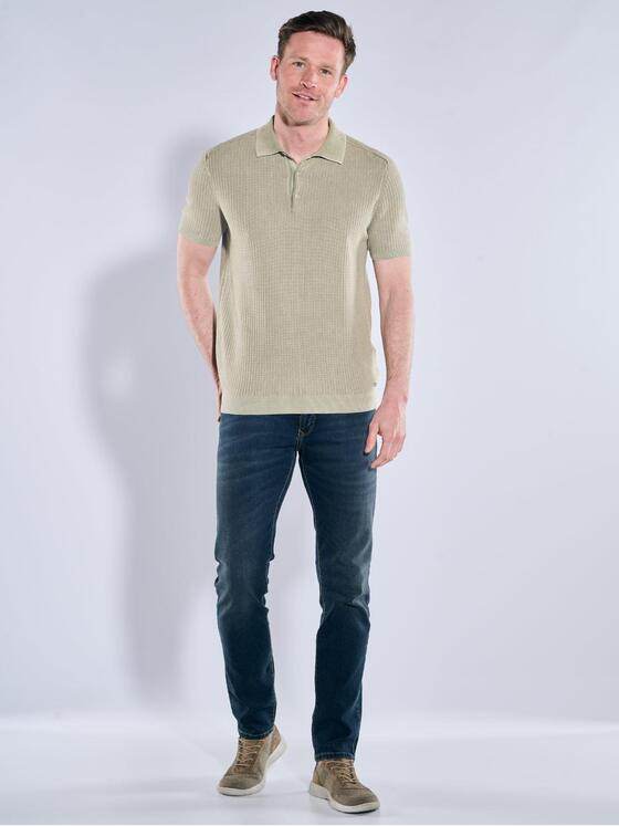 engbers Herren Strick Polo-Shirt Khaki 38562