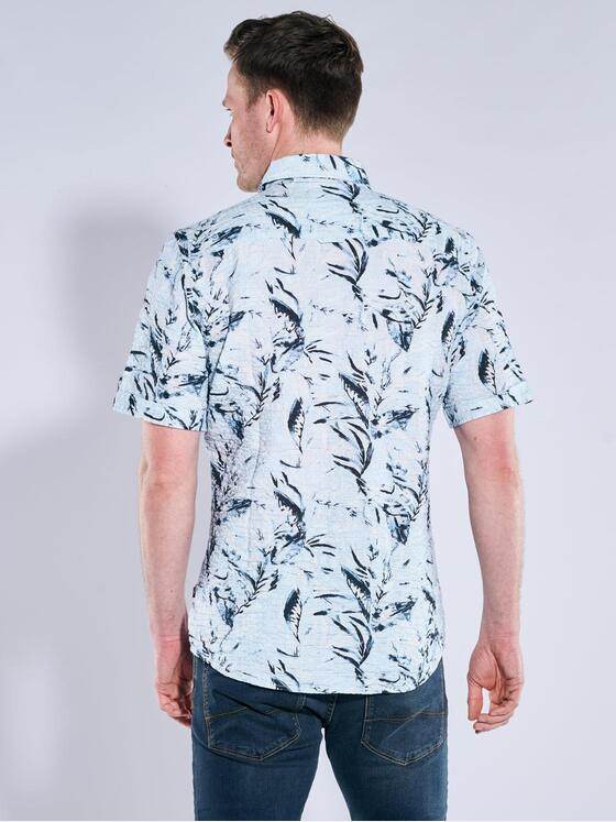 engbers Herren Kurzarm-Hemd gemustert Brilliantblau 38699