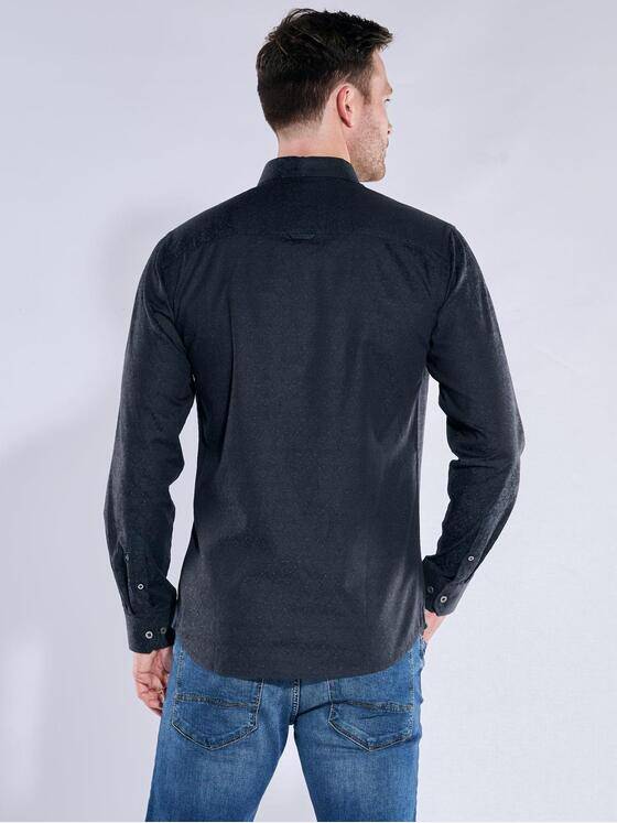 engbers Herren Langarm-Hemd gemustert Saphirblau 38172