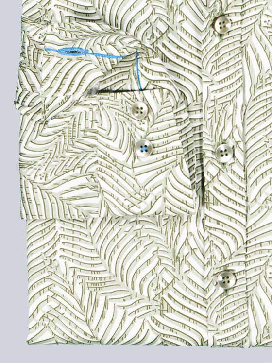 ENGBERS GERMANY Herren Langarm-Hemd mit Satinanteil Hellgruen 38544