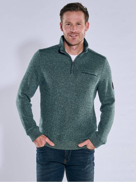 engbers Herren Sweatshirt mit Stehkragen Gruen 39530