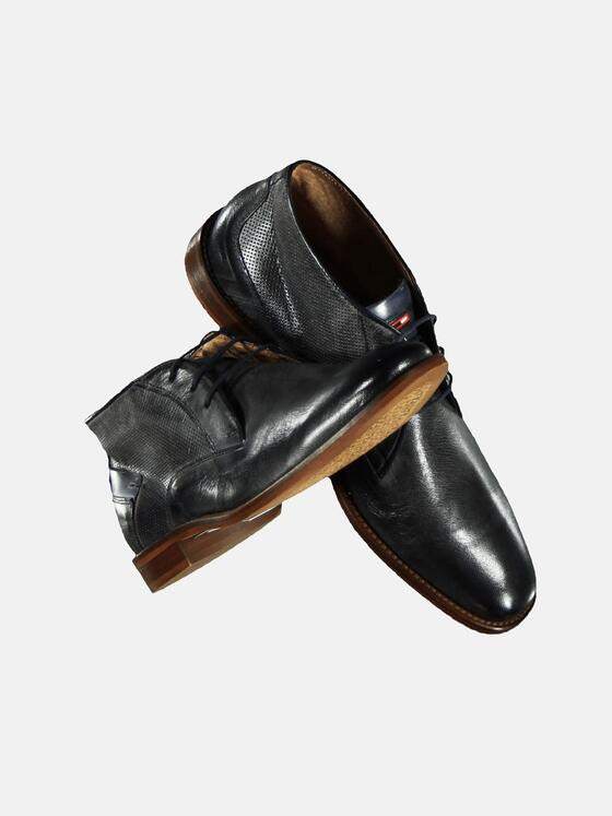 emilio adani Herren Stiefelette aus softem Rindsleder Blau 29108