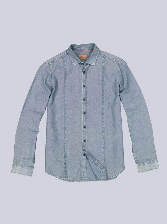 emilio adani Herren Langarm-Hemd mit Teilungsnähten Beige 34185