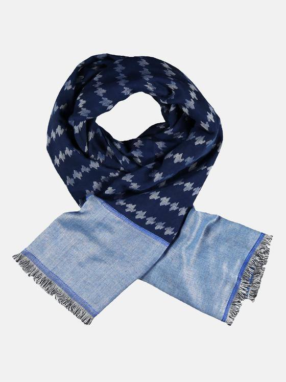 emilio adani Herren Schal gemustert Blau 29300