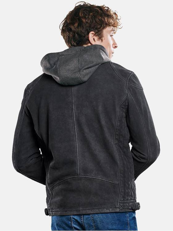 engbers Herren Lederjacke mit gewaschener Oberfläche Indigoblau 29999