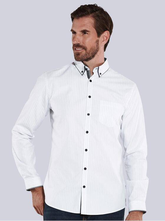 engbers Herren Langarm-Hemd gestreift Blau 36130