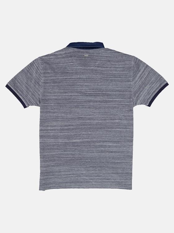 engbers Herren Polo-Shirt gestreift Blau 33075