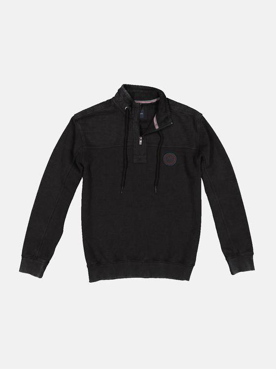 engbers Herren Sweatshirt mit Stehkragen Schwarz 33764