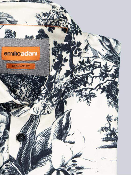 emilio adani Herren Langarm-Hemd regular Schwarz 38344