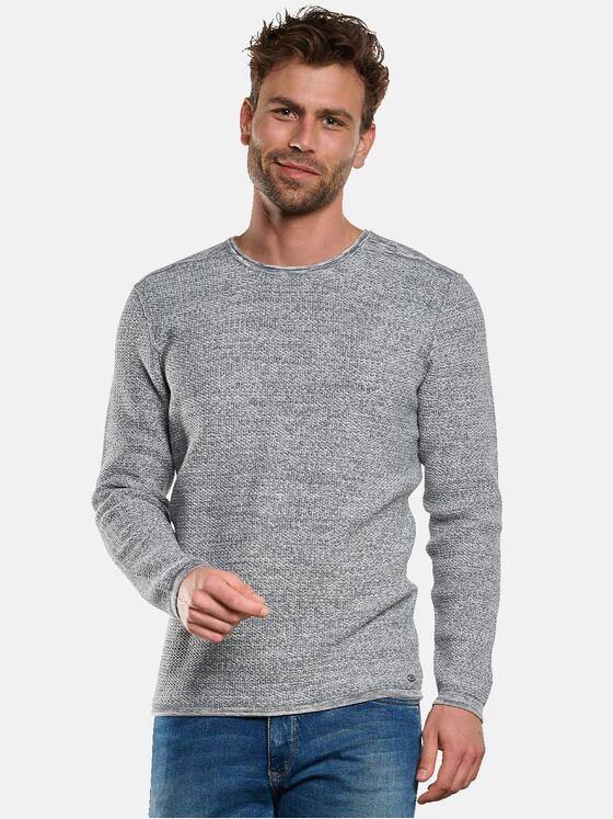 engbers Herren Pullover zweifarbig Anthrazit 33263