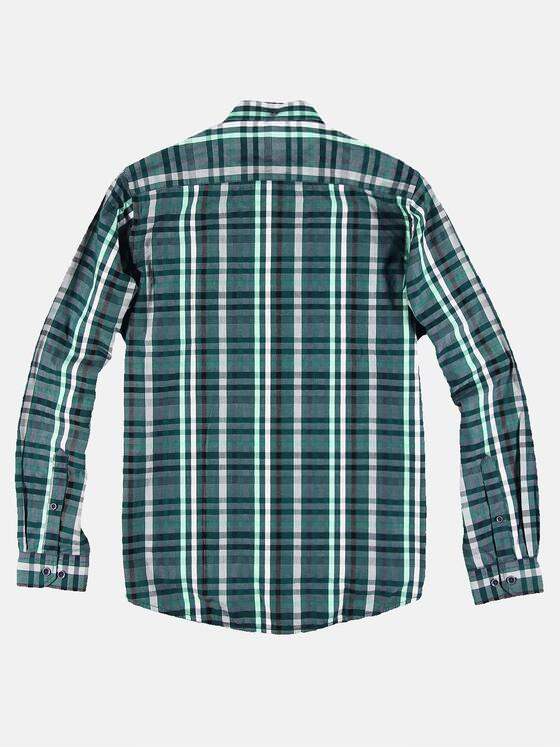 engbers Herren Modisch gefärbtes Karohemd Petrolgruen 30836