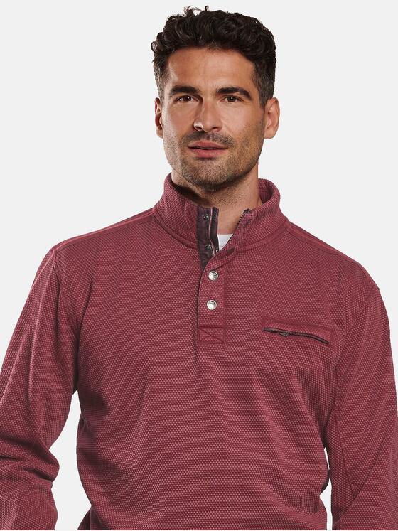 engbers Herren Sweatshirt mit Stehbund Karminrot 32398