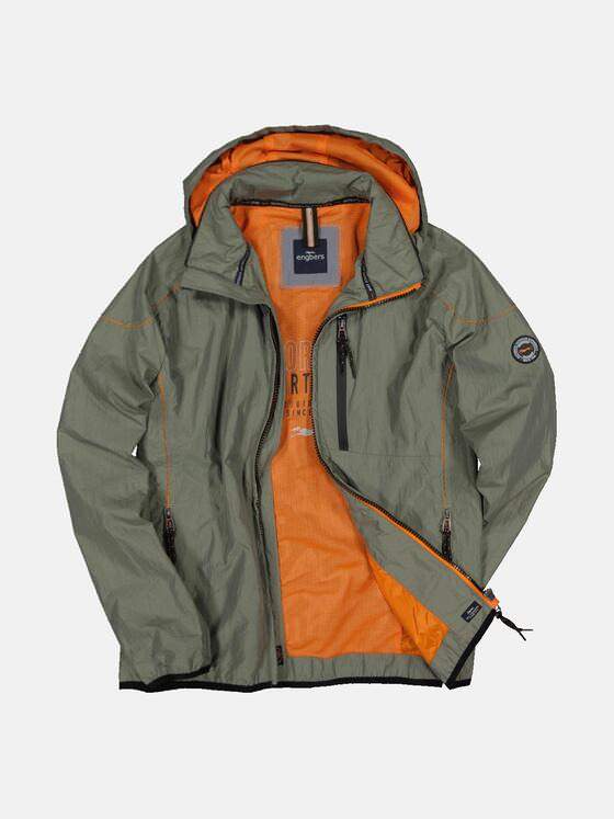 engbers Herren Outdoor-Jacke mit abnehmbarer Kapuze Khaki 32576