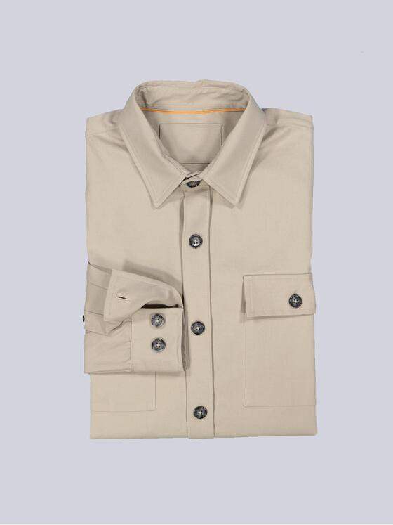 emilio adani Herren Langarm-Hemd slim fit Beige 36189