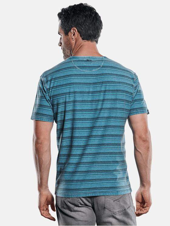 engbers Herren Im Stück gefärbtes Rundhals T-Shirt mit Brusttasche Brilliantblau 29792