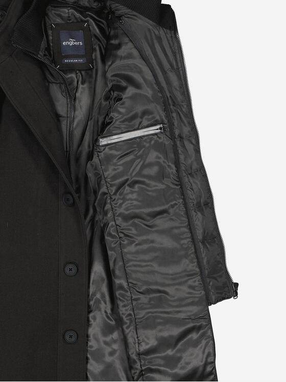engbers Herren Mantel mit herausnehmbaren Inlet Schwarz 37536