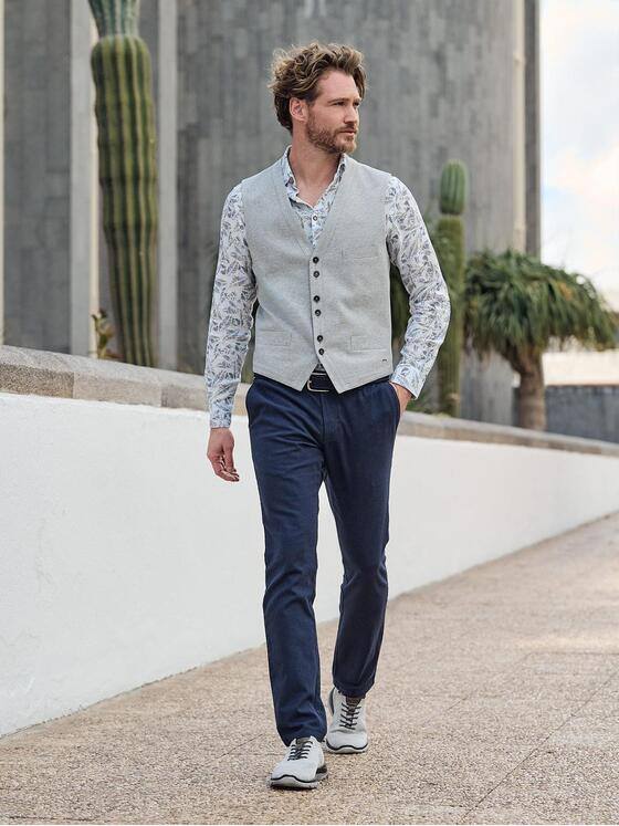 engbers Herren Sakko-Weste slim fit Grau 38871