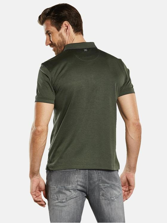 ENGBERS GERMANY Herren Poloshirt mit Reißverschluss Khaki 34825