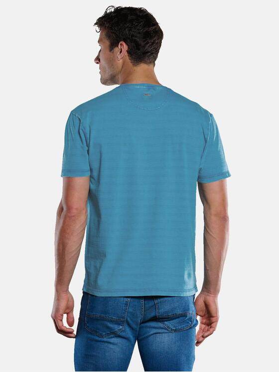 engbers Herren T-Shirt gestreift Petrolblau 33433