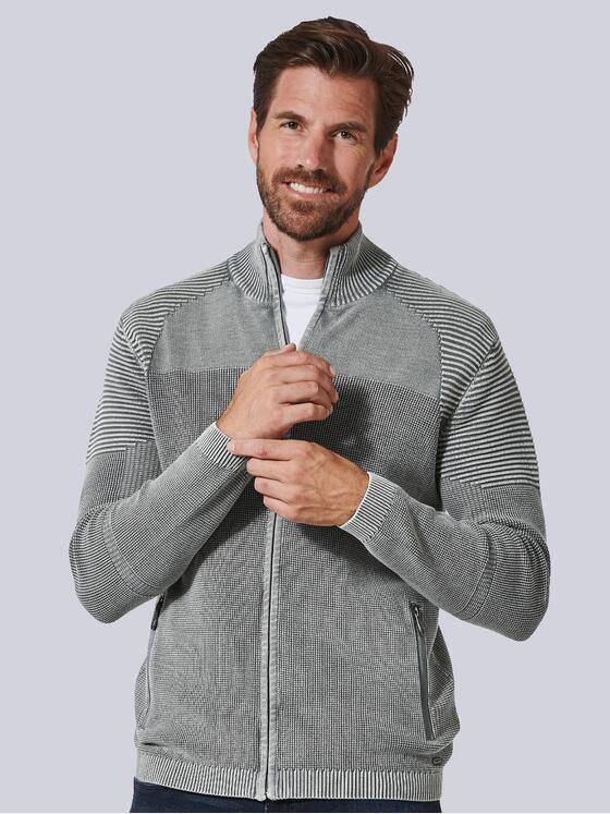 engbers Herren Strickjacke regular Grau 35337