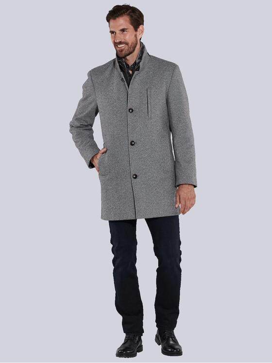 engbers Herren Mantel mit Inlet Grau 35491
