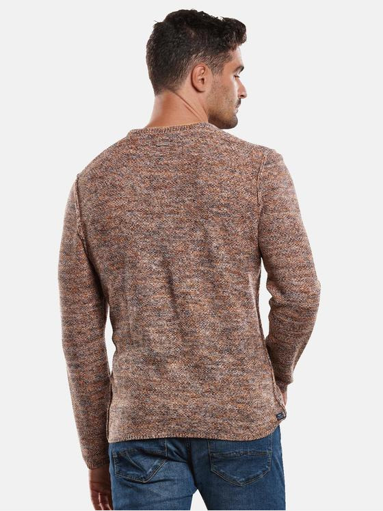 engbers Herren Pullover gemustert Dunkelorange 32417