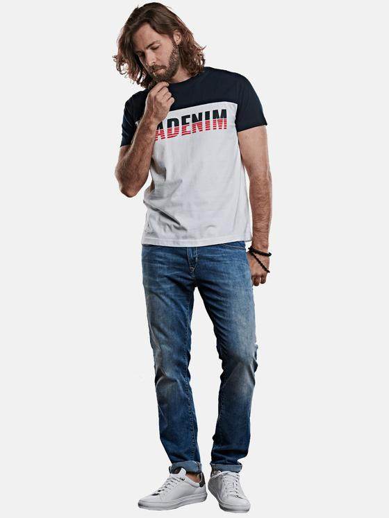 emilio adani Herren Rundhals T-Shirt Weiß 27785
