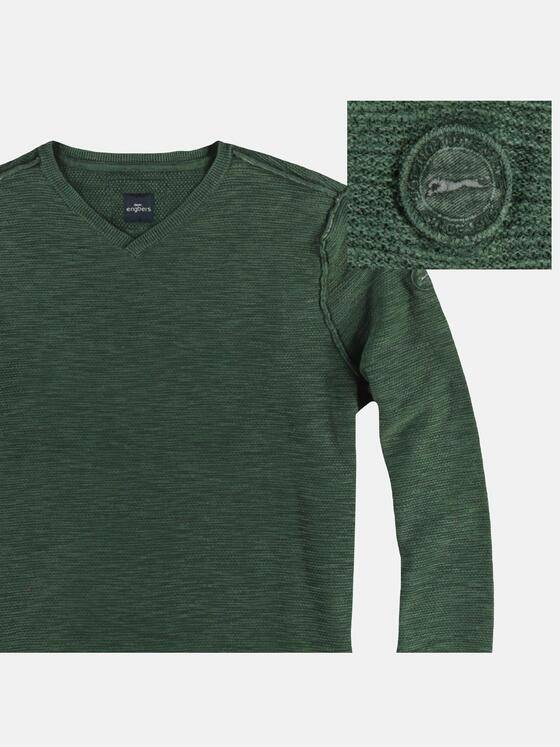 engbers Herren Pullover V-Ausschnitt Grün 24362